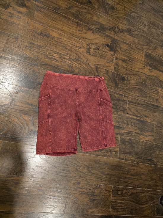 Zenana Outfitters Pants - Zenana | Mineral Wash Biker Shorts 3X